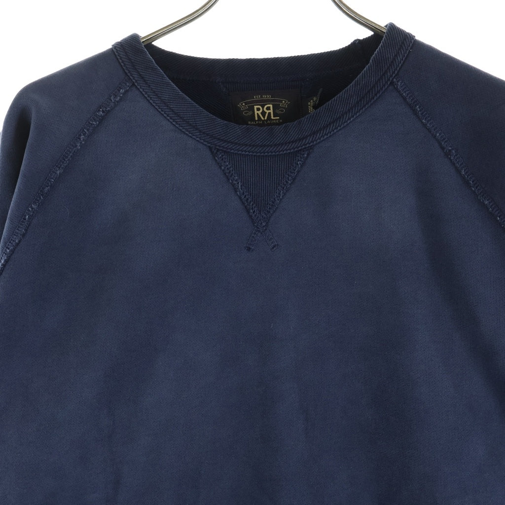 RRL(ダブルアールエル) 前V クルーネック スウェットトレーナー ネイビー 782950480001