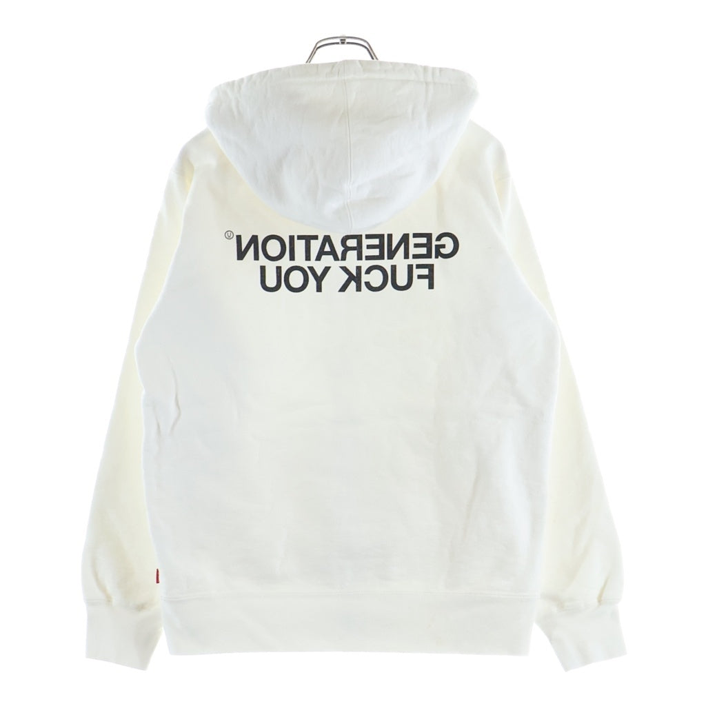 SUPREME(シュプリーム) 16AW ×UNDERCOVER generation Fuck You Zip Up Sweat アンダーカバー ジェネレーション ファックユー ジップアップスウェットパーカー フーディー ホワイト