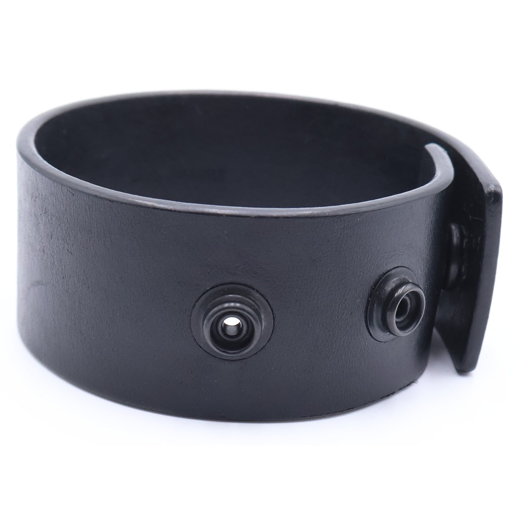 Rick Owens(リックオウエンス) 25SS ANTHEM CUFF アンセムカフ レザーバングル ブレスレット ブラック RA01E0601