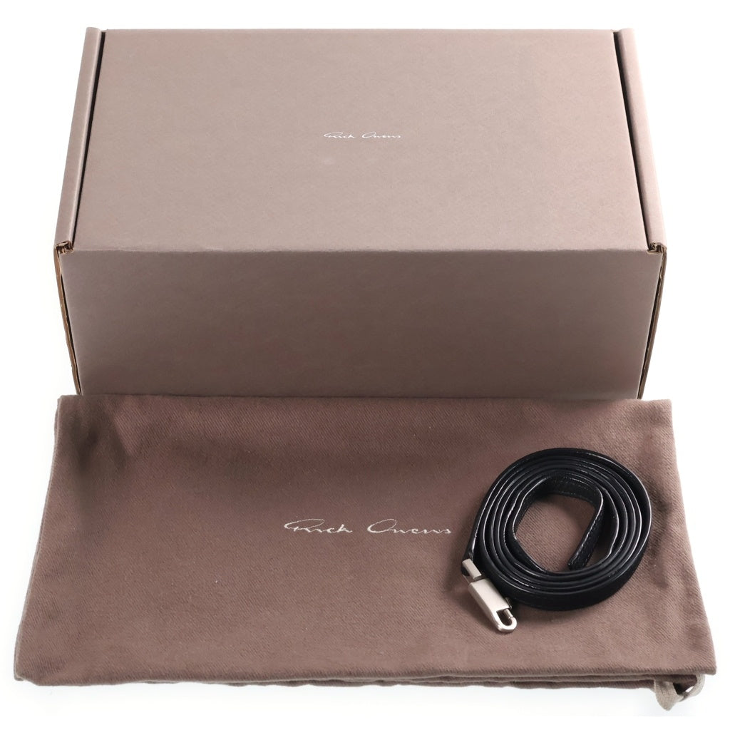 Rick Owens(リックオウエンス) 25SS PILLOW GRIFFIN ピロー グリフィン レザー ショルダーバッグ ブラック RA01E0645 レディース