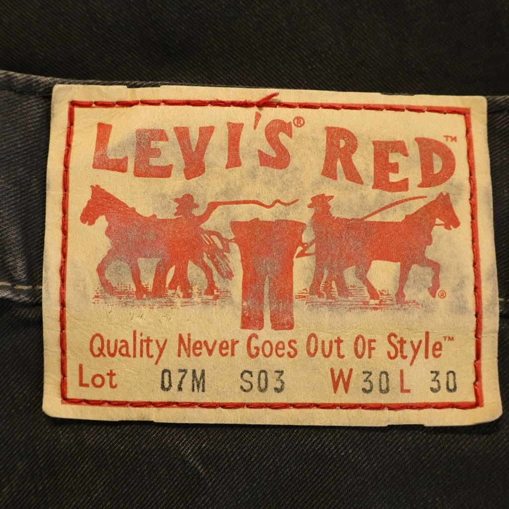 Levi's RED(リーバイス レッド) 00S VINTAGE ヴィンテージ ステッチデザイン ボタンフライ デニム メキシカンブーツカットパンツ ブラウン