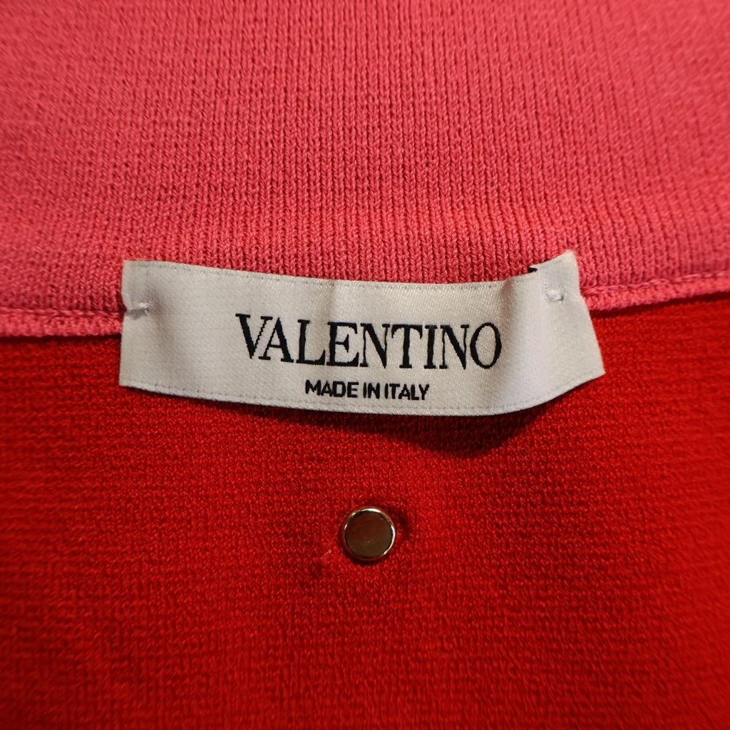 VALENTINO(ヴァレンティノ) ロゴデザイン バックスタッズ トラックジャケット レッド/ピンク QV0KE04B58V