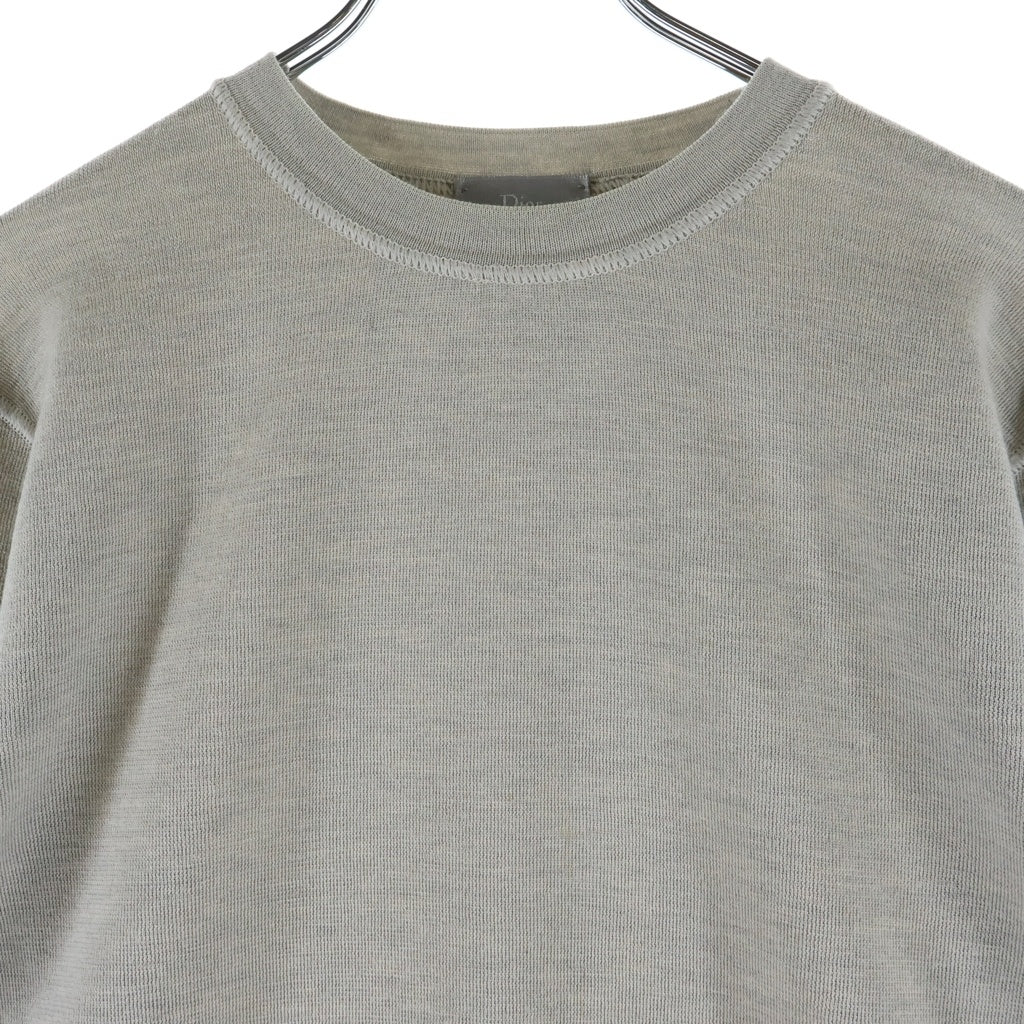 Christian Dior(クリスチャンディオール) CDロゴ バージンウール クルーネックニットセーター グレー 663M622ZT535