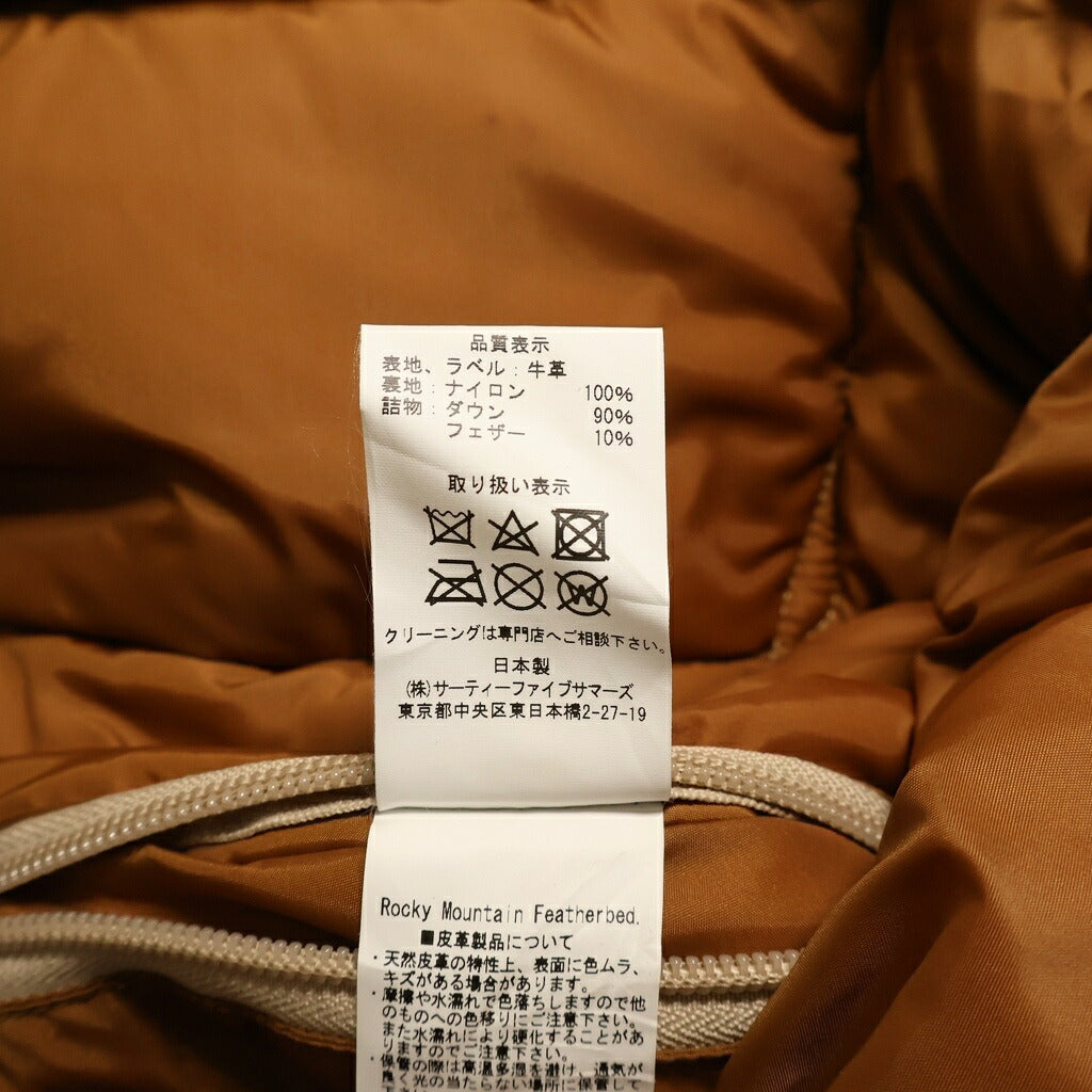 ROCKY MOUNTAIN(ロッキーマウンテン) MOONLOID別注 レザーダウンジャケット ブラウン 290-172-09