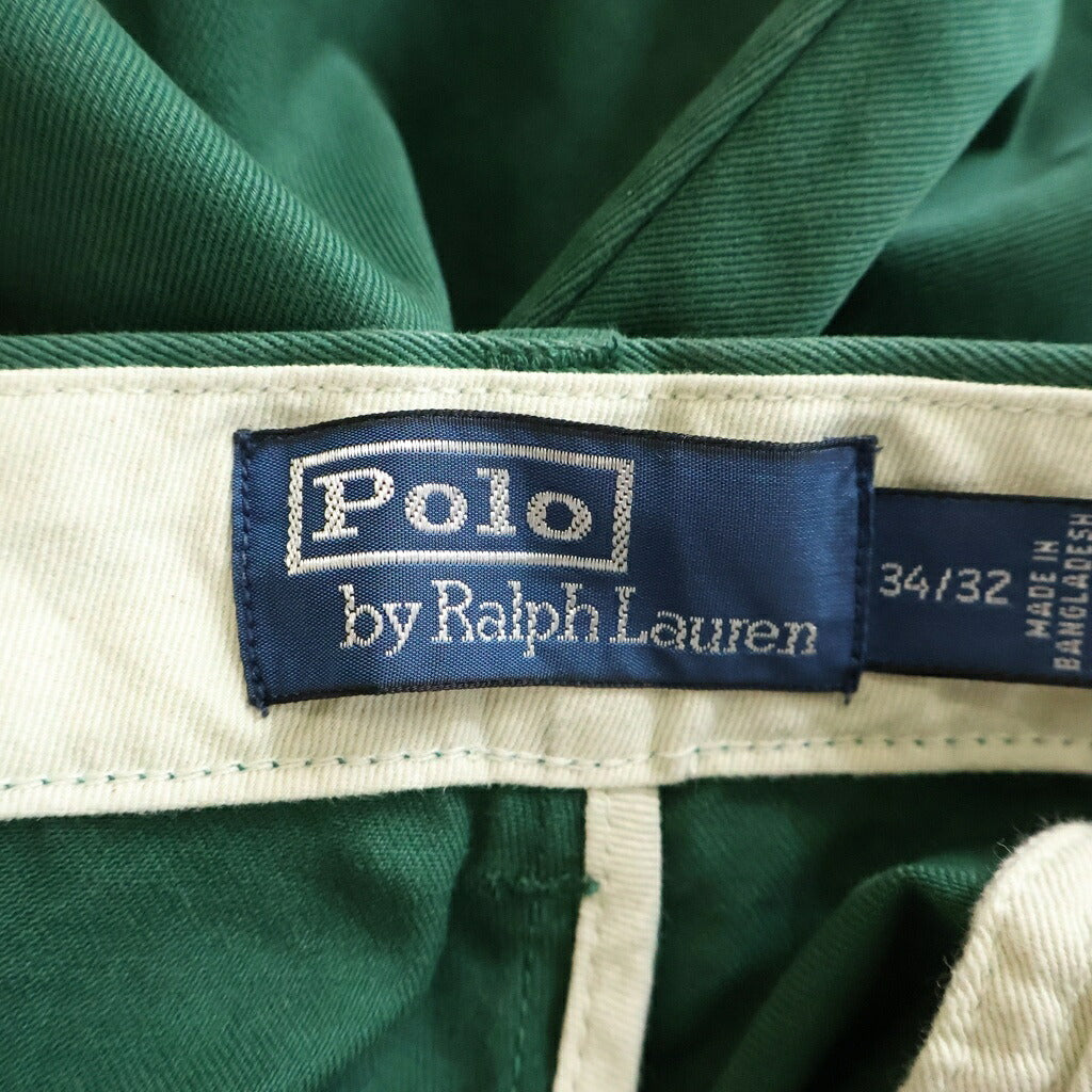 POLO RALPH LAUREN(ポロラルフローレン) MOL CLASSICS MNPOPNT クラシック エムエヌピーオーピーエヌティー リラックスフィットチノパンツ グリーン 710850209017