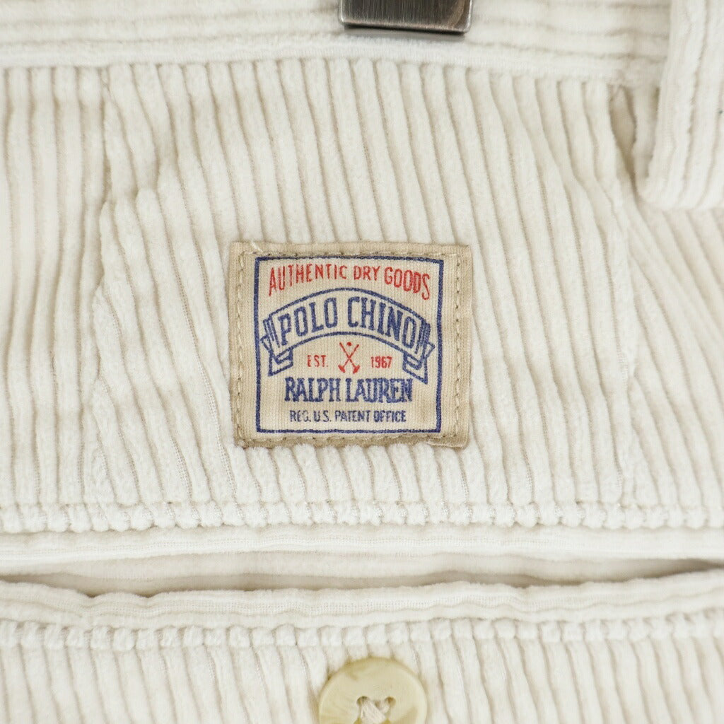 POLO RALPH LAUREN(ポロラルフローレン) THE WHITMAN PANT RELAXED FIT ホイットマン リラックスフィット コーデュロイパンツ ホワイト