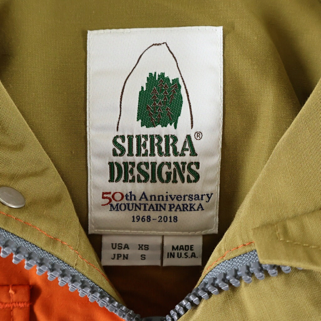 SIERRA DESIGNS(シェラデザイン) 5972 50th Anniversary Mountain Parka 50周年 フーデッドマウンテンジャケット オレンジ