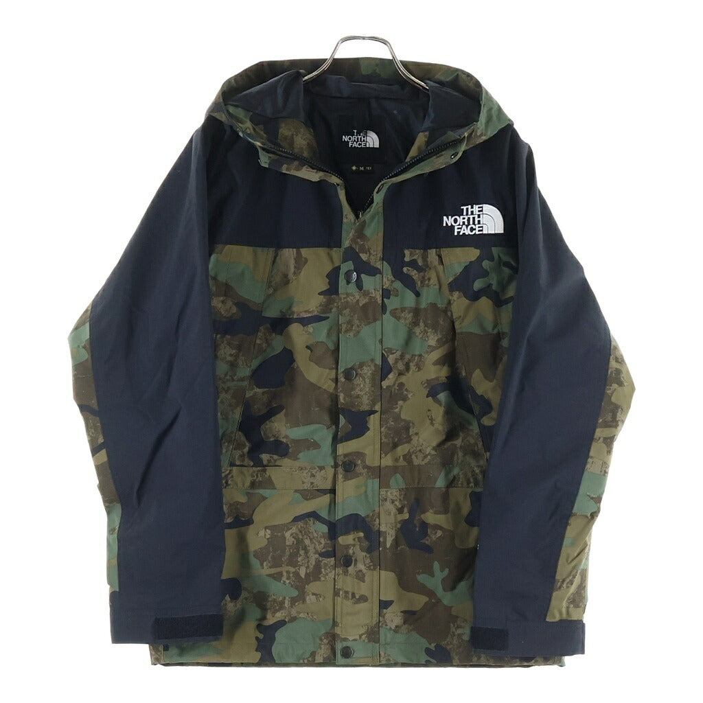 THE NORTH FACE(ザノースフェイス) NOVELTY MOUNTAIN LIGHT JACKET ノベルティ カモ柄 フーデッドマウンテンライトジャケット カーキ NP62135