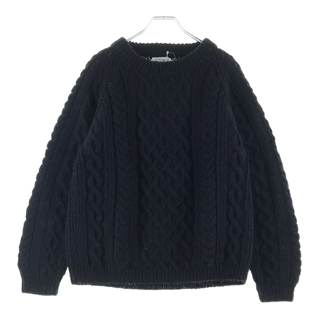 INVERALLAN(インバーアラン) Casual Aran 1A UK製 ケーブル編み ウール アランニット セーター ブラック