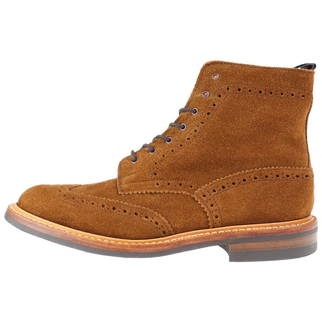 Tricker's(トリッカーズ) TOMORROWLAND別注 UK製 スエード レースアップ カントリーブーツ ブラウン M6635
