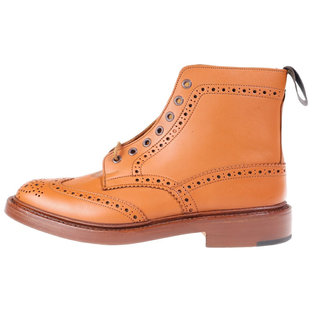 Tricker's(トリッカーズ) MALTON UK製 モールトン ウイングチップ レースアップ カントリーブーツ ブラウン M2508
