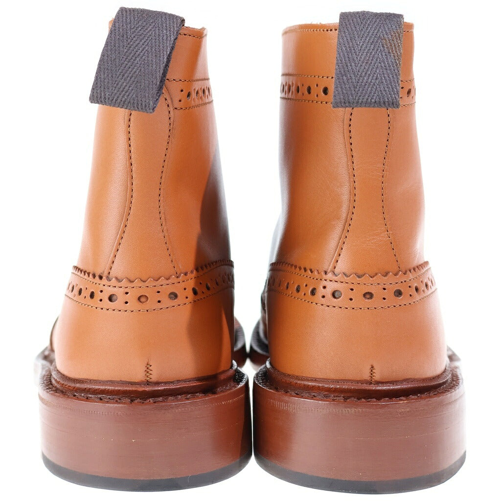 Tricker's(トリッカーズ) MALTON UK製 モールトン ウイングチップ レースアップ カントリーブーツ ブラウン M2508