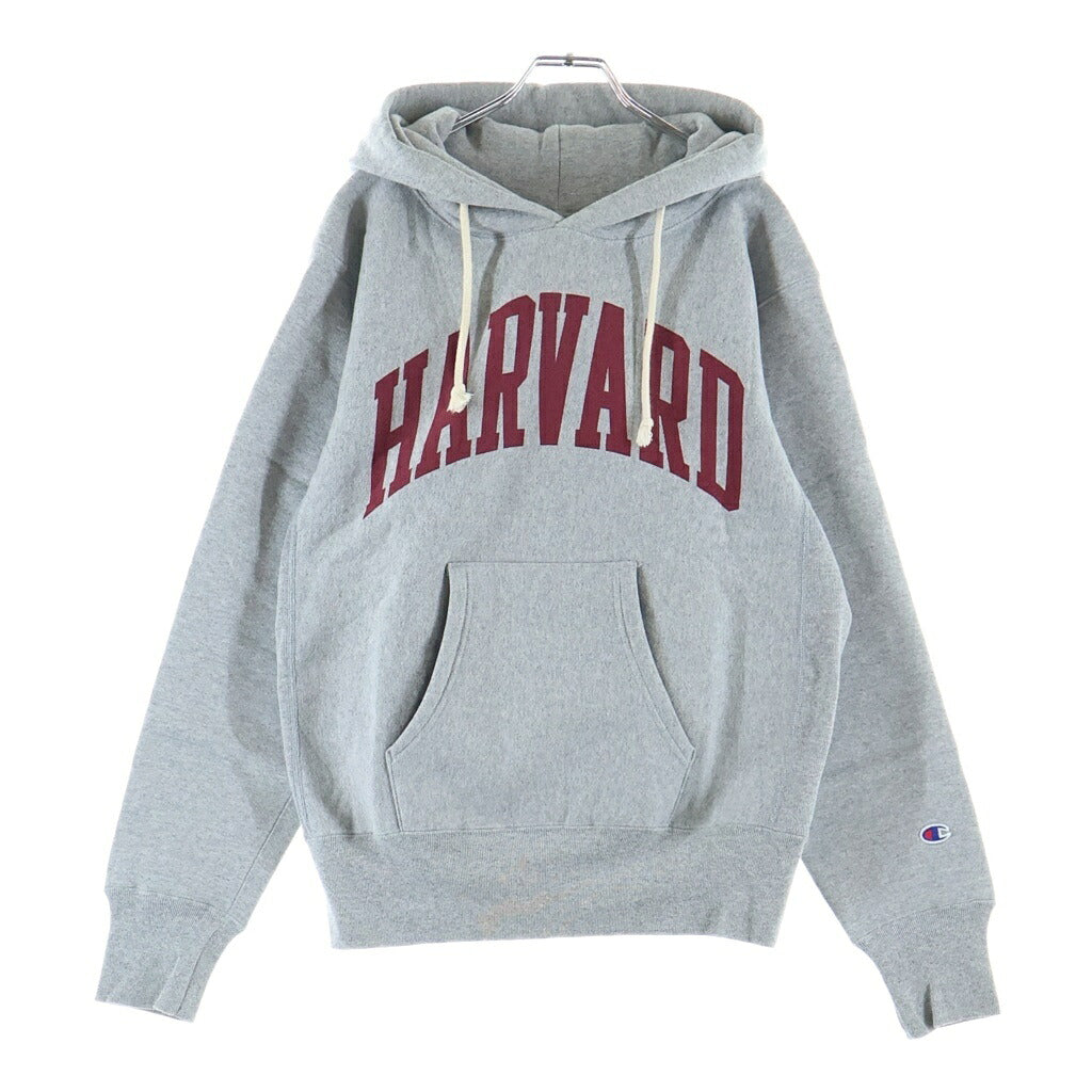 CHAMPION(チャンピオン) HARVARD REVERSE WEAVE リバースウィーブ ロゴプリント プルオーバーパーカー グレー