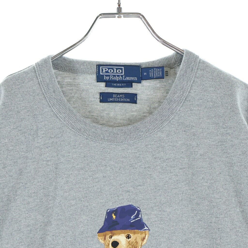 POLO RALPH LAUREN(ポロラルフローレン) BEAMS別注 POLO BEAR クルーネック長袖Tシャツ カットソー グレー 710939131002