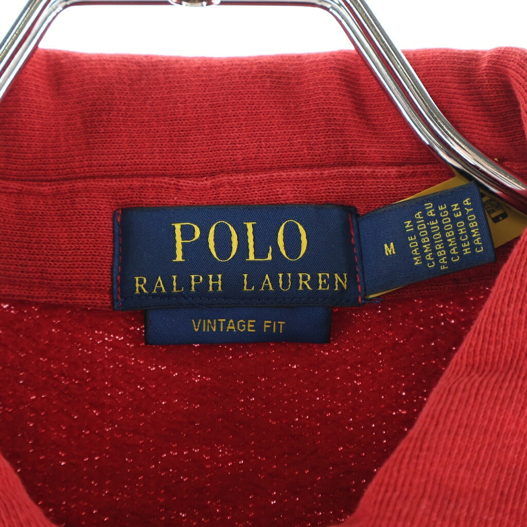 POLO RALPH LAUREN(ポロラルフローレン) Fleece 1/2 Zip Sweatshirt フリース USA ハーフジッププルオーバースウェット レッド 710980890001