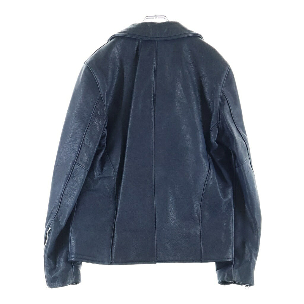 VANSON(バンソン) EDIFICE別注 カウレザー C2 ダブルライダースジャケット ネイビー