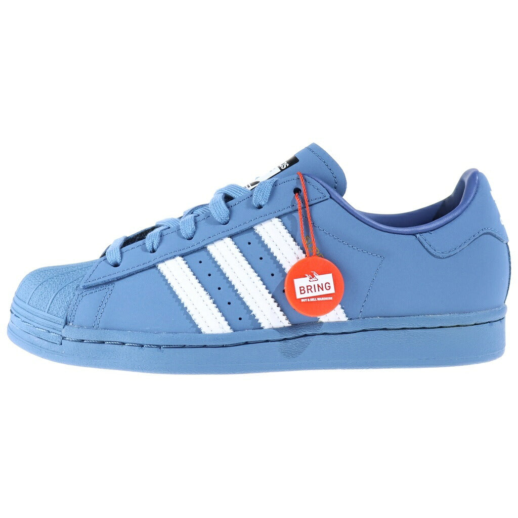 adidas(アディダス) ×KING GNU DAIKI TSUNETA ×ATMOS SUPERSTAR キングヌー 常田大希 アトモス スーパースター ローカットスニーカー レディース ブルー US6/24cm H06346