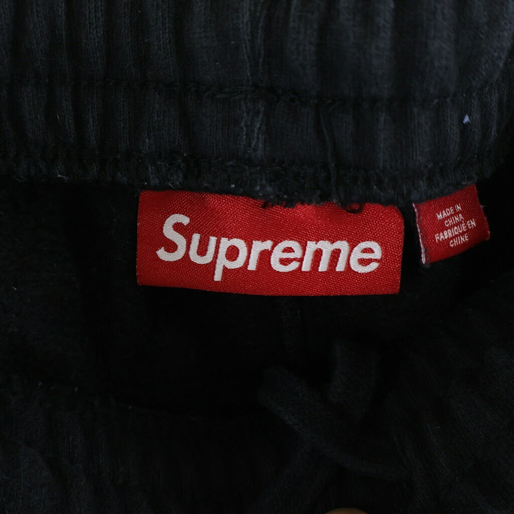 SUPREME(シュプリーム) 24AW Satin Applique Sweatpant サテンアップリケ スウェットパンツ ブラック