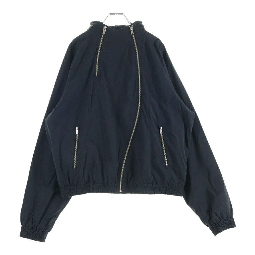 SUGARHILL(シュガーヒル) 24SS NYLON ZIP HOODED JACKET ジップアップ フーデッド ナイロンジャケット ブラック 2441000206