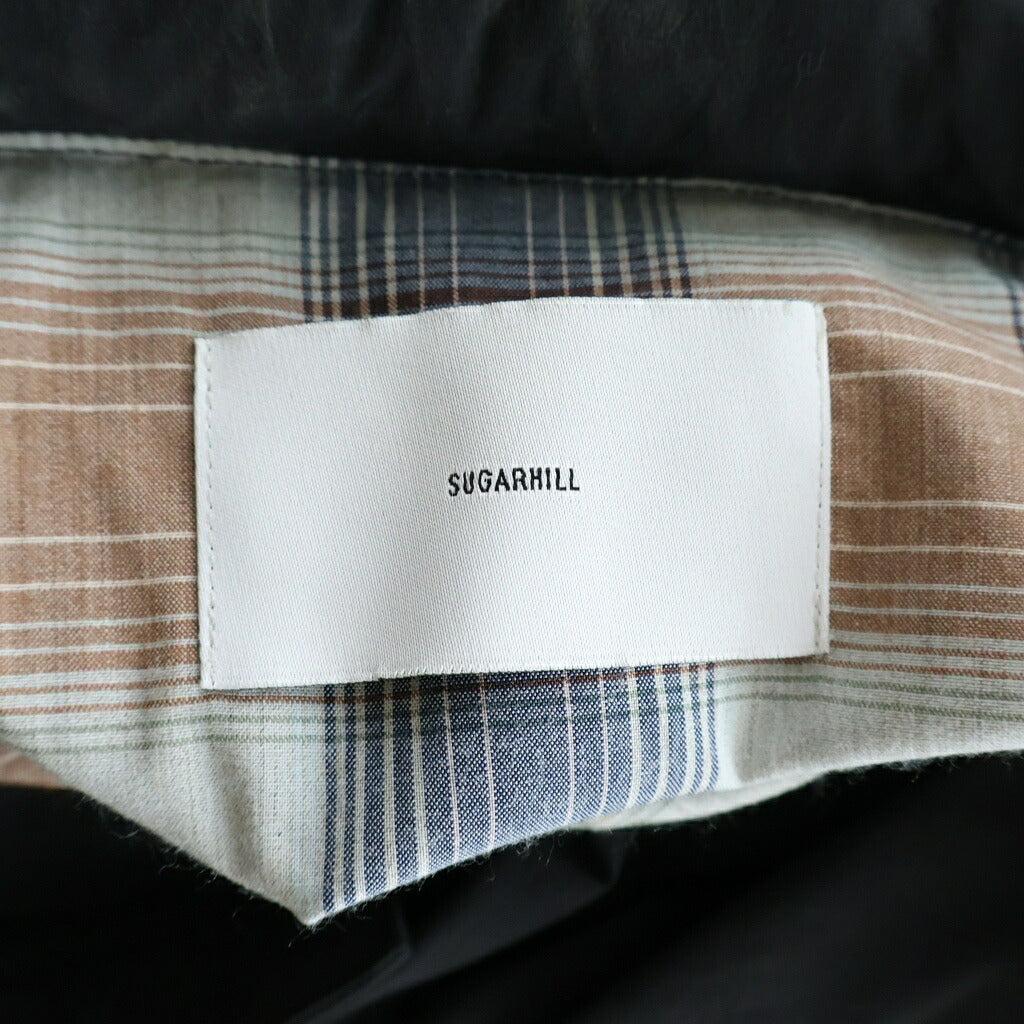 SUGARHILL(シュガーヒル) 24SS NYLON ZIP HOODED JACKET ジップアップ フーデッド ナイロンジャケット ブラック 2441000206