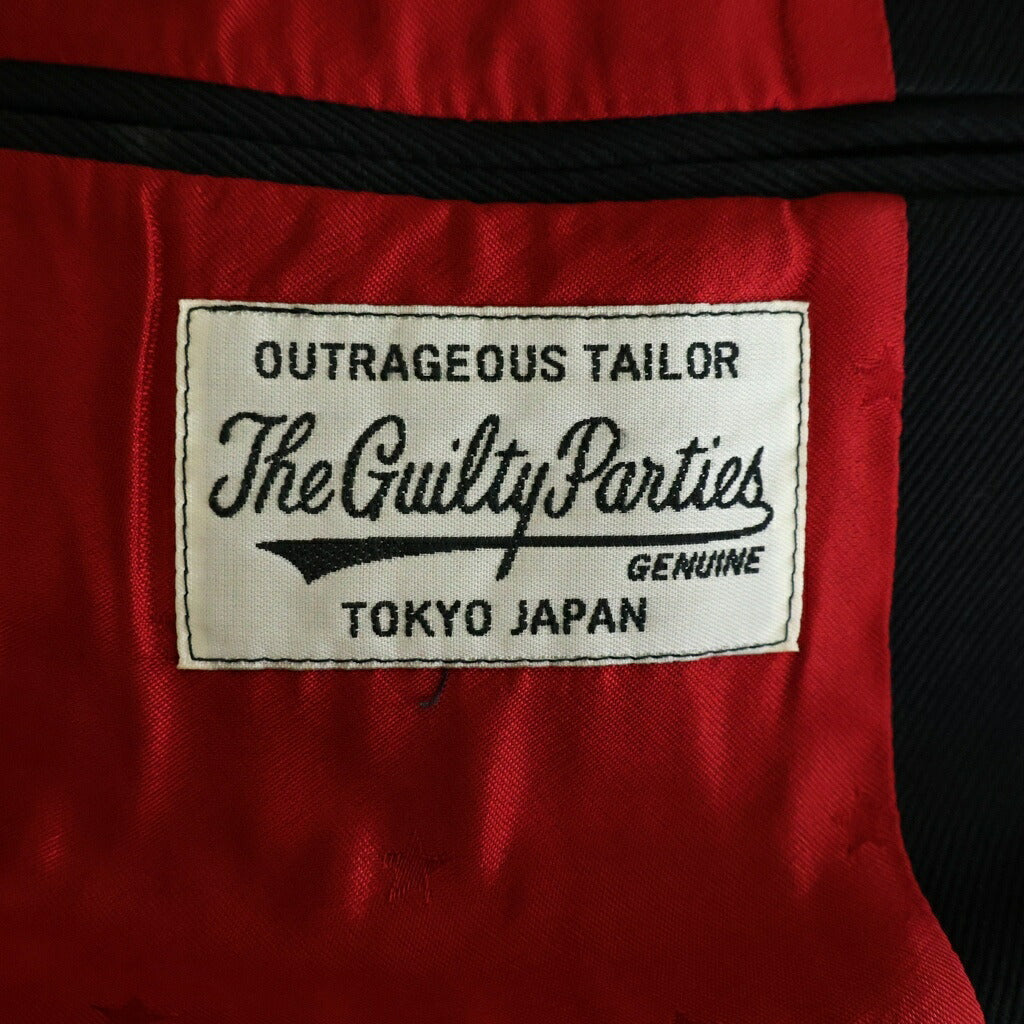 WACKO MARIA(ワコマリア) 12AW T/C UNCONSTRUCTED JACKET コットンポリエステル シングルテーラードジャケット ブラック 12AW-TC-JK03RED