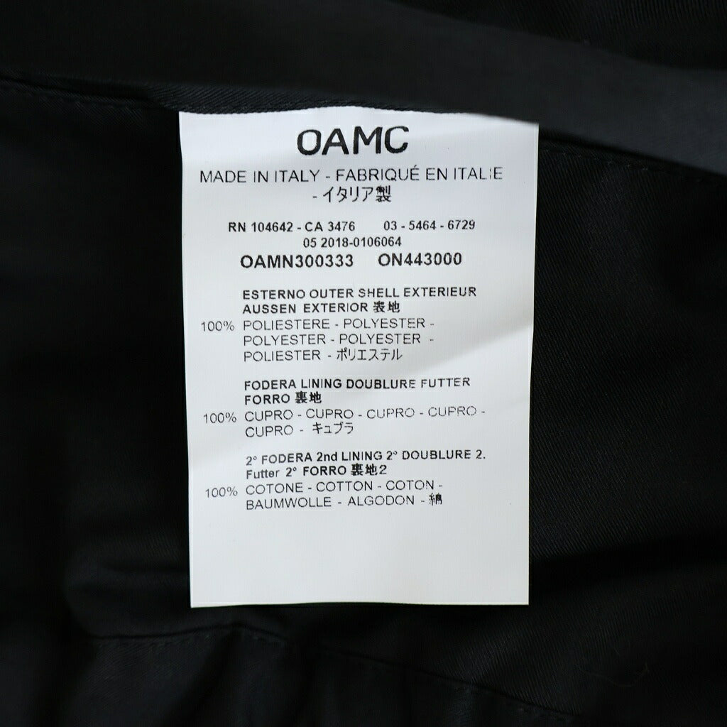 OAMC(オーエーエムシー) BELTED CROPPED TROUSERS ベルテッド クロップド トラウザーパンツ ブラック OAMN300333