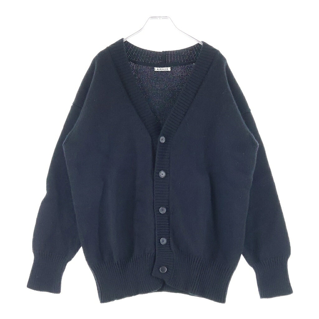 AURALEE(オーラリー) FELT WOOL YARN KNIT CARDIGAN フェルト ウール ヤーン ニットカーディガン ブラック A7AC02FU