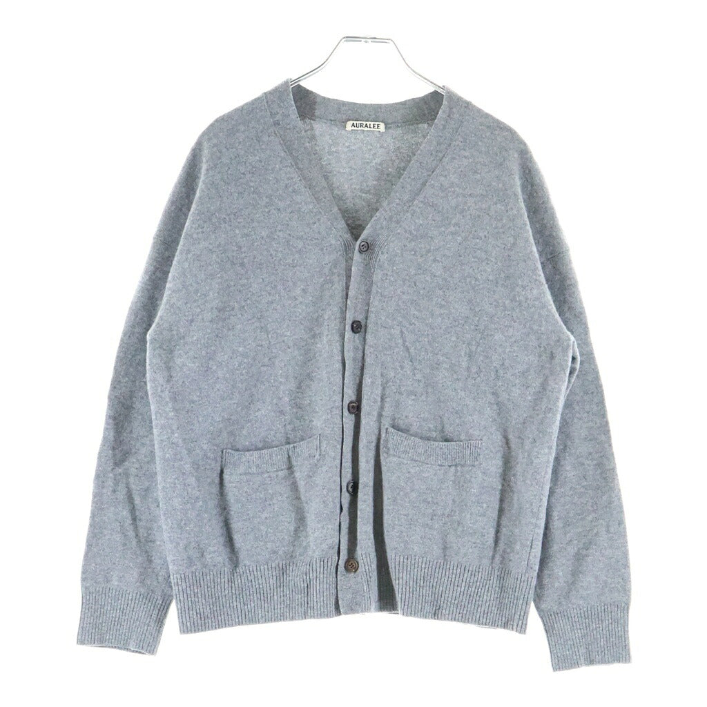 AURALEE(オーラリー) SUPERMILLED KNIT BIG CARDIGAN スーパーマイルド ニット ビッグ カーディガン グレー A6AC03WK