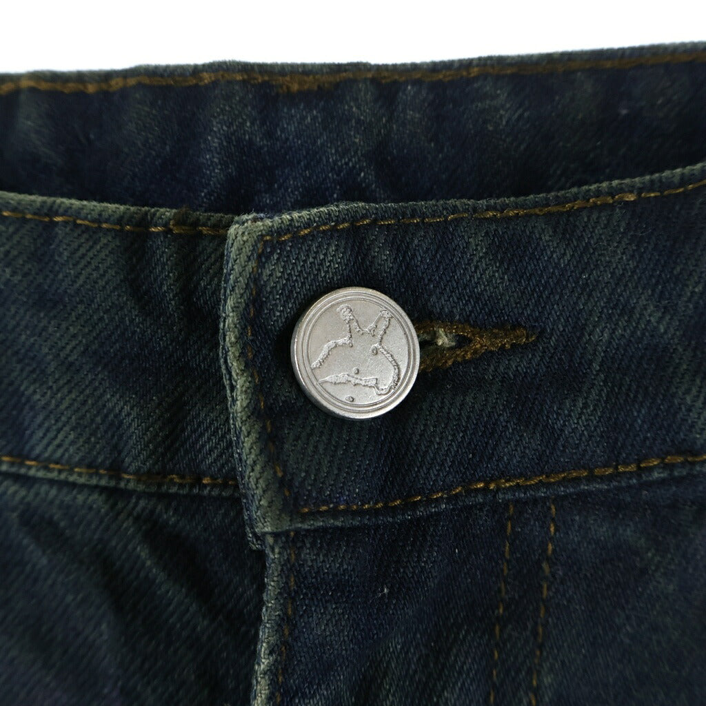BASKETCASE GALLERY(バスケットケース ギャラリー) LAX BAGGY DENIM ダメージ加工 ペイント ジップフライ バギーデニム ジーンズ インディゴ
