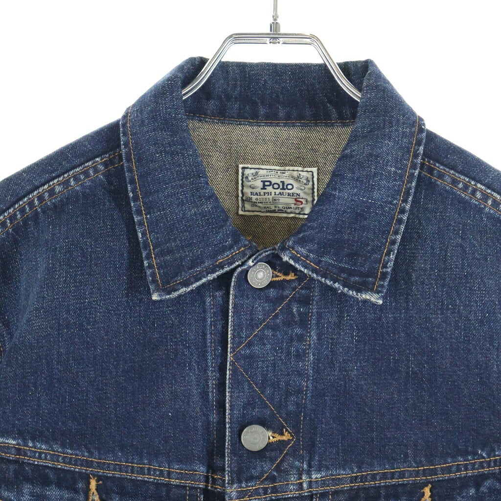 POLO RALPH LAUREN(ポロラルフローレン) バックロゴパッチ デニムトラッカージャケット インディゴ 710533866001