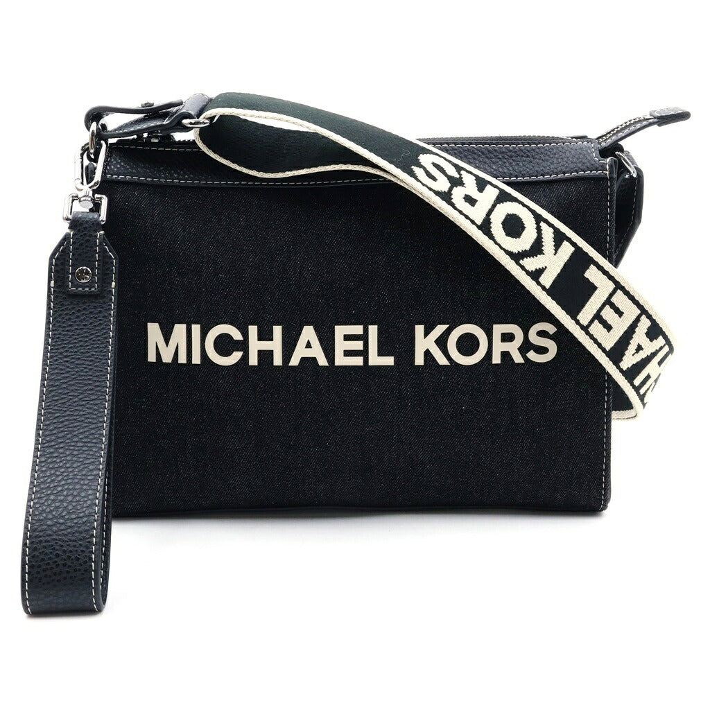 MICHAEL KORS(マイケルコース) COOPER 3 IN 1 デニム クロスボディ ポーチ ショルダーバッグ ブラック 37S6LCOM2C