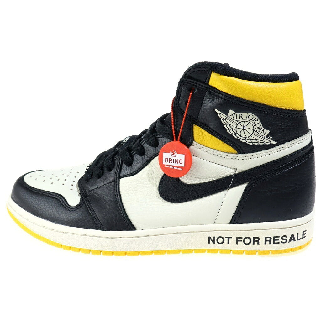 NIKE(ナイキ) AIR JORDAN HIGH NOT FOR RESALE エアジョーダン 1 ノットフォーリセール ハイカットスニーカー ホワイト/イエロー US10.5/28.5cm 861428-107