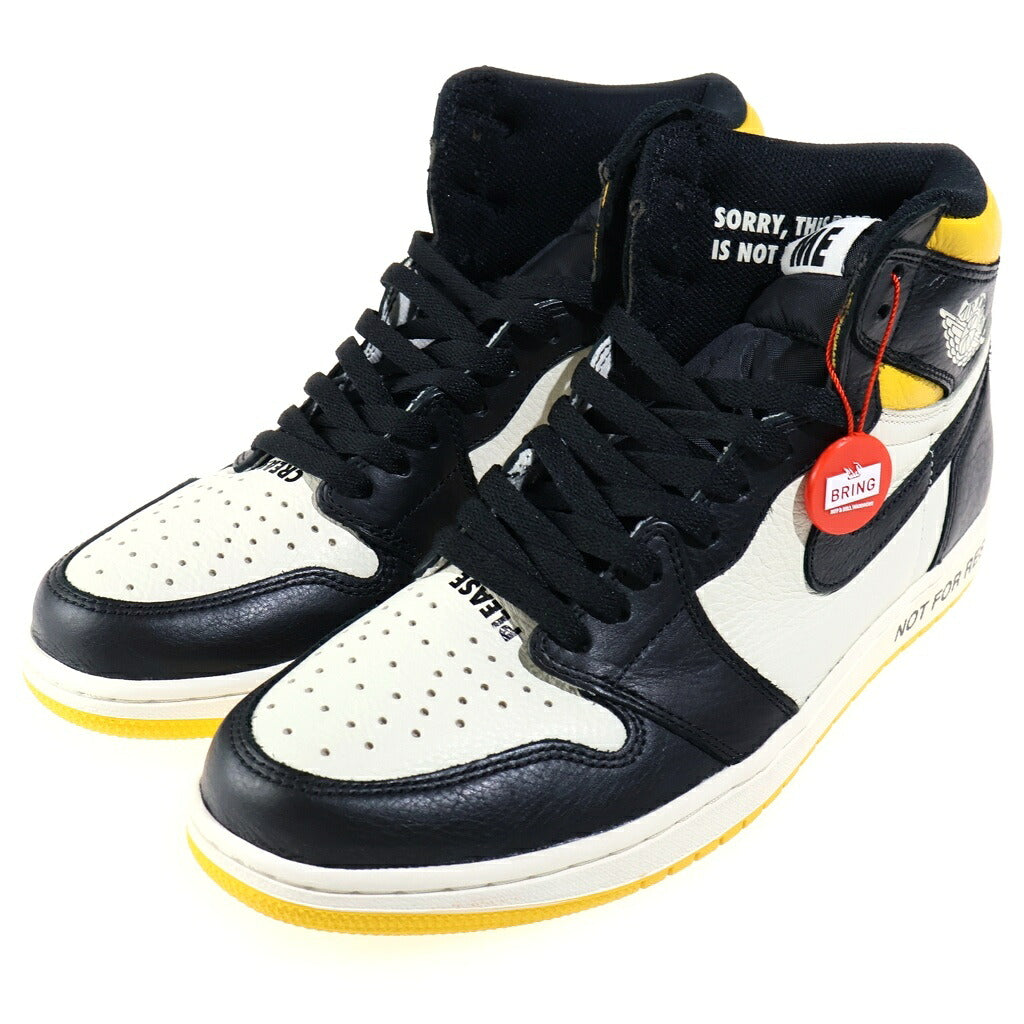 NIKE(ナイキ) AIR JORDAN HIGH NOT FOR RESALE エアジョーダン 1 ノットフォーリセール ハイカットスニーカー ホワイト/イエロー US10.5/28.5cm 861428-107