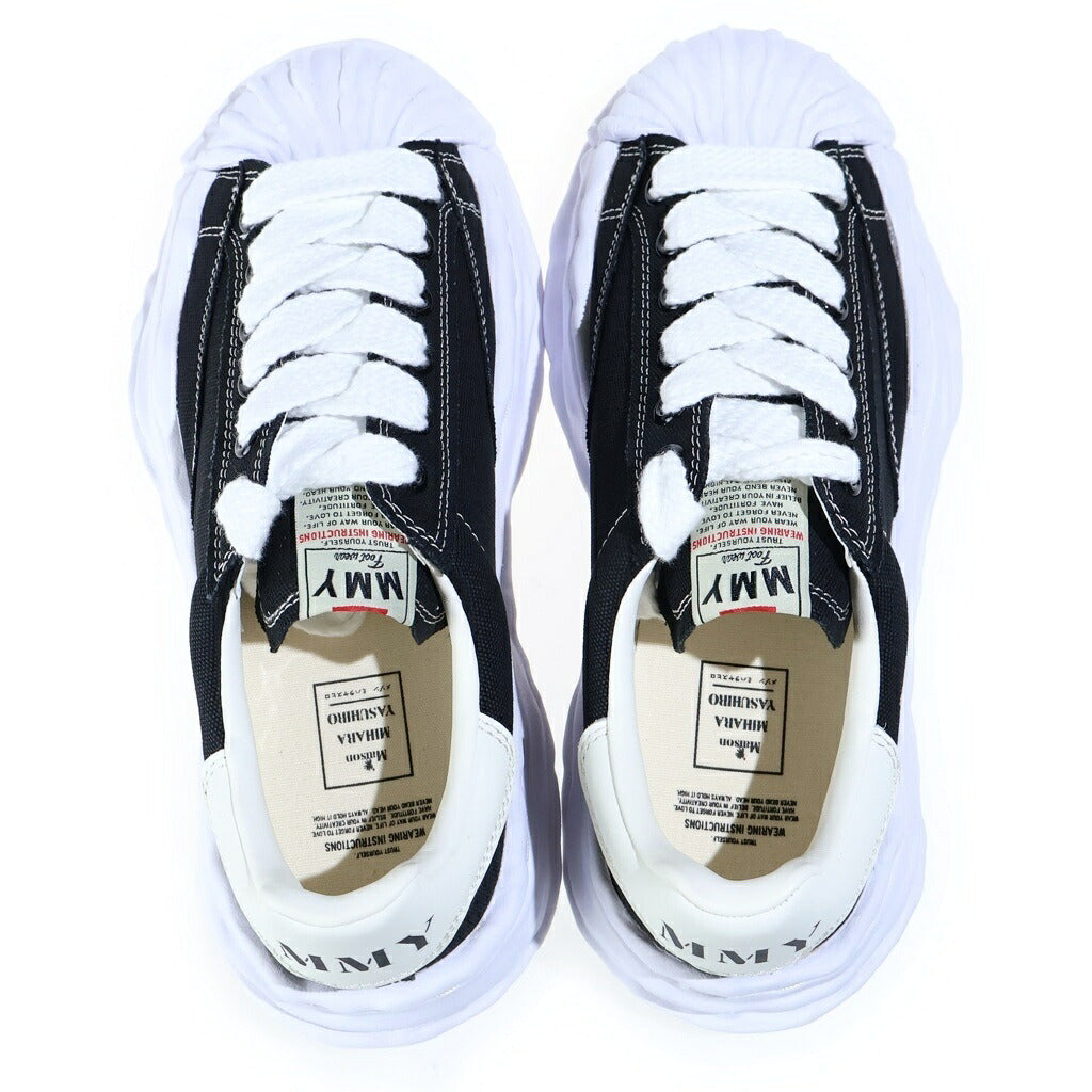 MAISON MIHARAYASUHIRO(メゾンミハラヤスヒロ) BLAKEY OG Sole Canvas Low-top Sneakers ブレーキー キャンバス ローカットスニーカー ブラック/ホワイト A08FW735