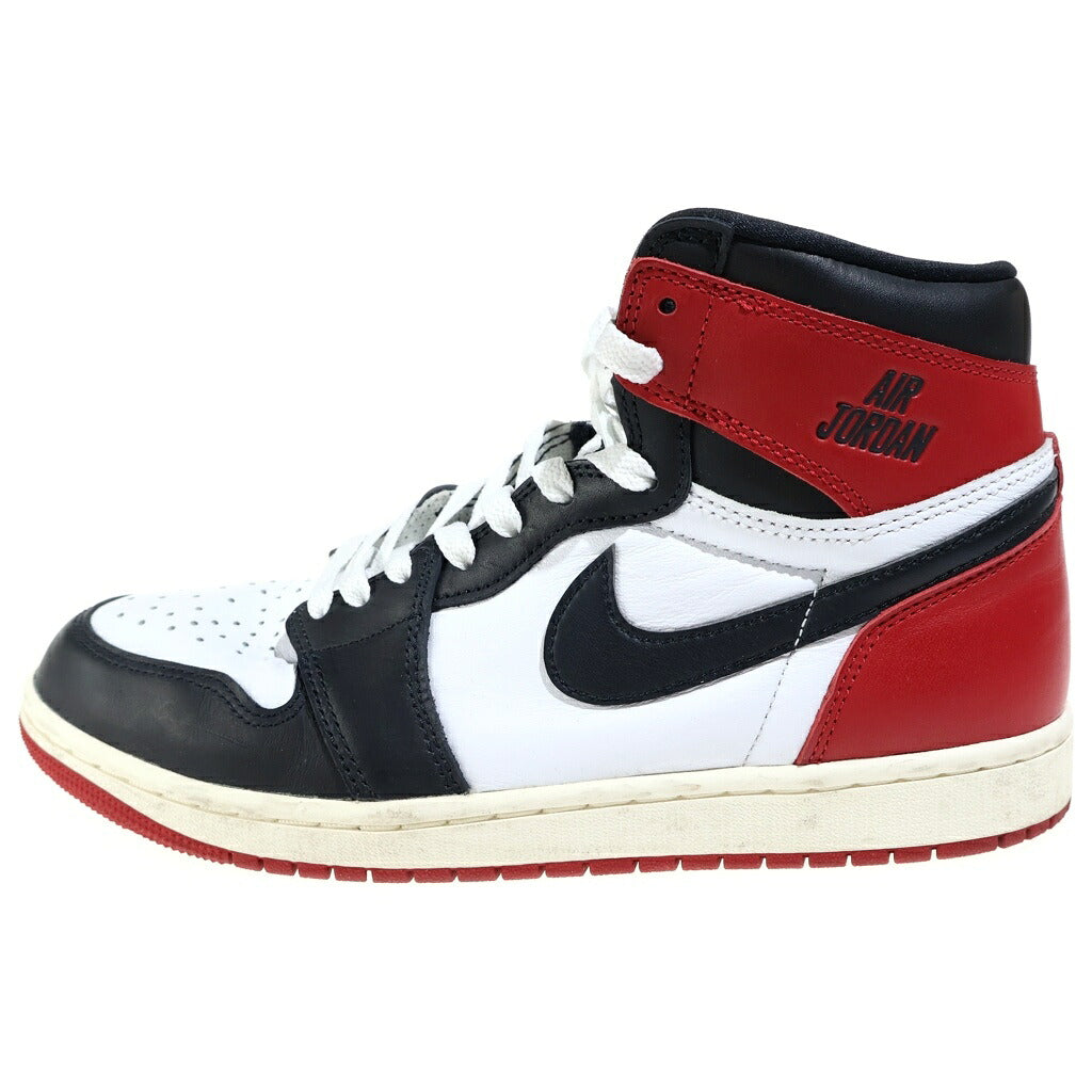 NIKE(ナイキ) AIR JORDAN1 RETRO HIGH OG BLACK TOE REIMAGINED エアジョーダン1 レトロ ブラックトゥ リイマジンド ハイカットスニーカー レッド/ホワイト US8.5/26.5cm DZ5485-106