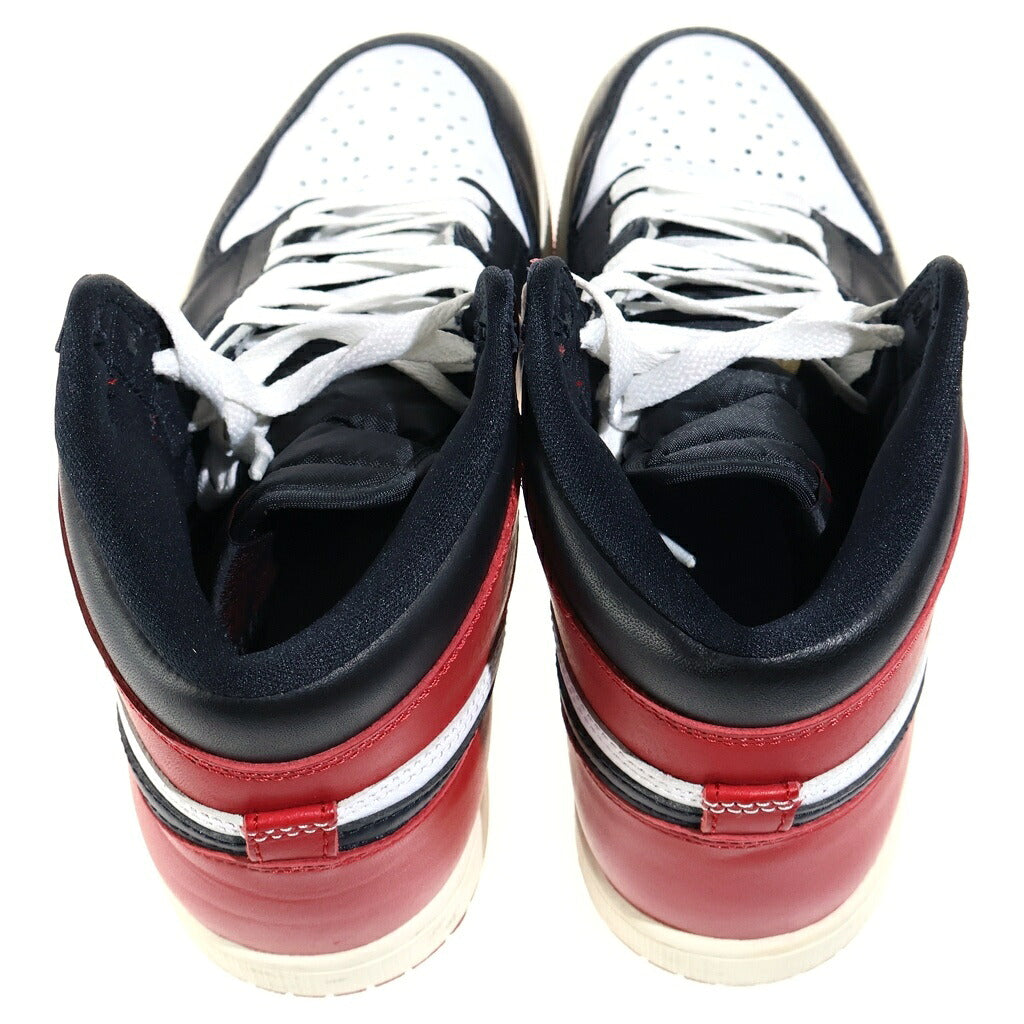 NIKE(ナイキ) AIR JORDAN1 RETRO HIGH OG BLACK TOE REIMAGINED エアジョーダン1 レトロ ブラックトゥ リイマジンド ハイカットスニーカー レッド/ホワイト US8.5/26.5cm DZ5485-106