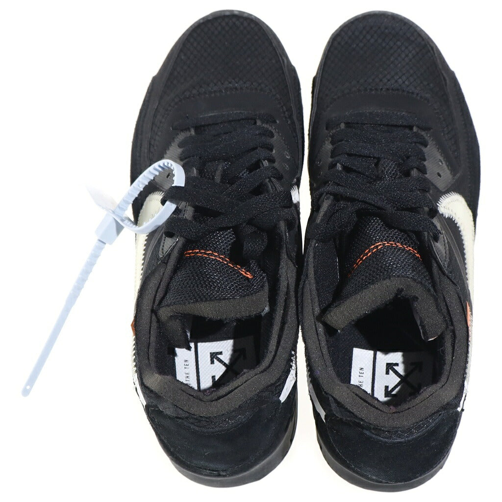 NIKE(ナイキ) ×OFF-WHITE THE 10 AIR MAX 90 オフホワイト ザテン エアマックス90 ローカットスニーカー ブラック US7/25cm AA7293-001