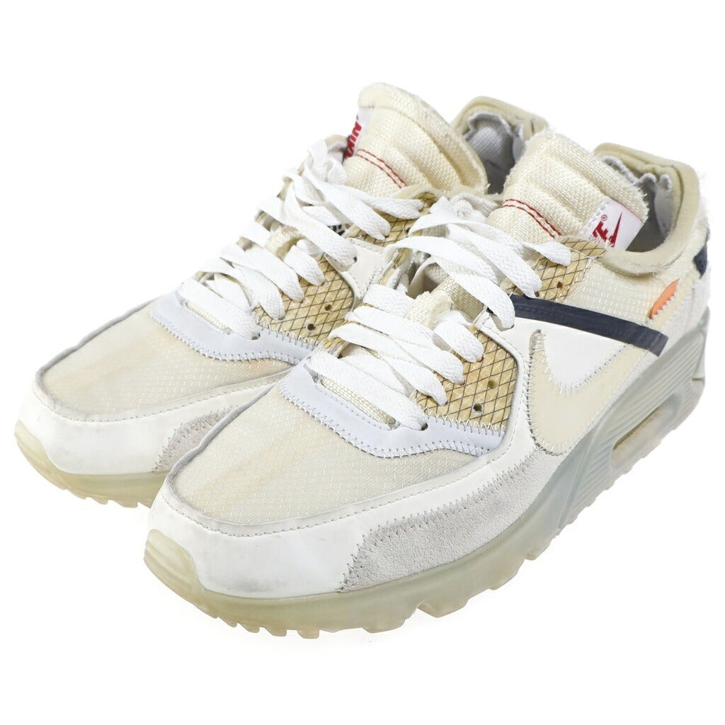 NIKE(ナイキ) ×OFF-WHITE THE 10 AIR MAX 90 オフホワイト エアマックス90 ローカットスニーカー ホワイト US7/25cm AA7293-100
