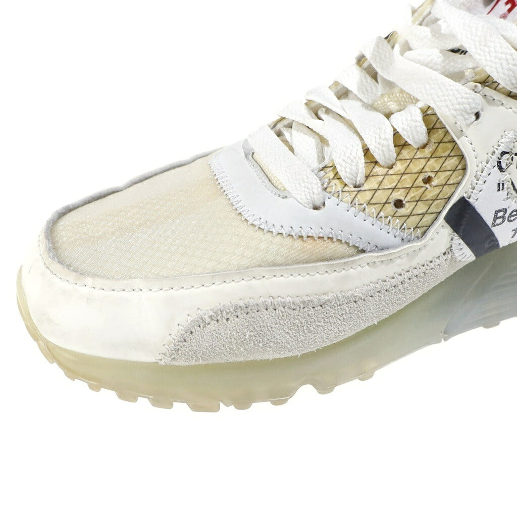 NIKE(ナイキ) ×OFF-WHITE THE 10 AIR MAX 90 オフホワイト エアマックス90 ローカットスニーカー ホワイト US7/25cm AA7293-100