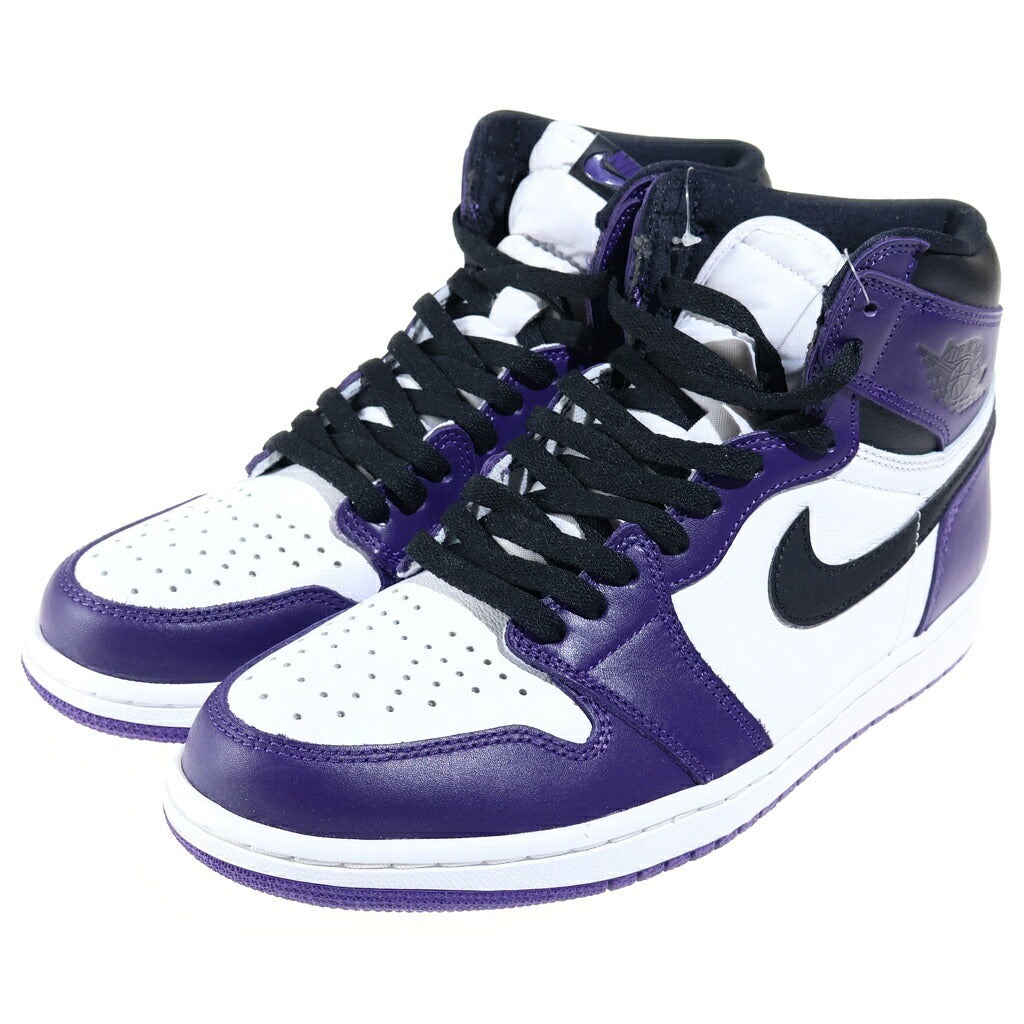 NIKE(ナイキ) AIR JORDAN 1 RETRO HIGH OG COURT PURPLE エアジョーダン レトロ コートパープル ハイカットスニーカー パープル/ホワイト US9/27cm 555088-500