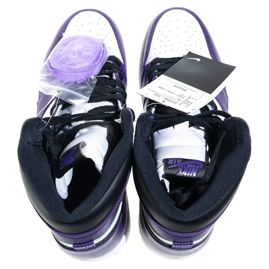 NIKE(ナイキ) AIR JORDAN 1 RETRO HIGH OG COURT PURPLE エアジョーダン レトロ コートパープル ハイカットスニーカー パープル/ホワイト US9/27cm 555088-500