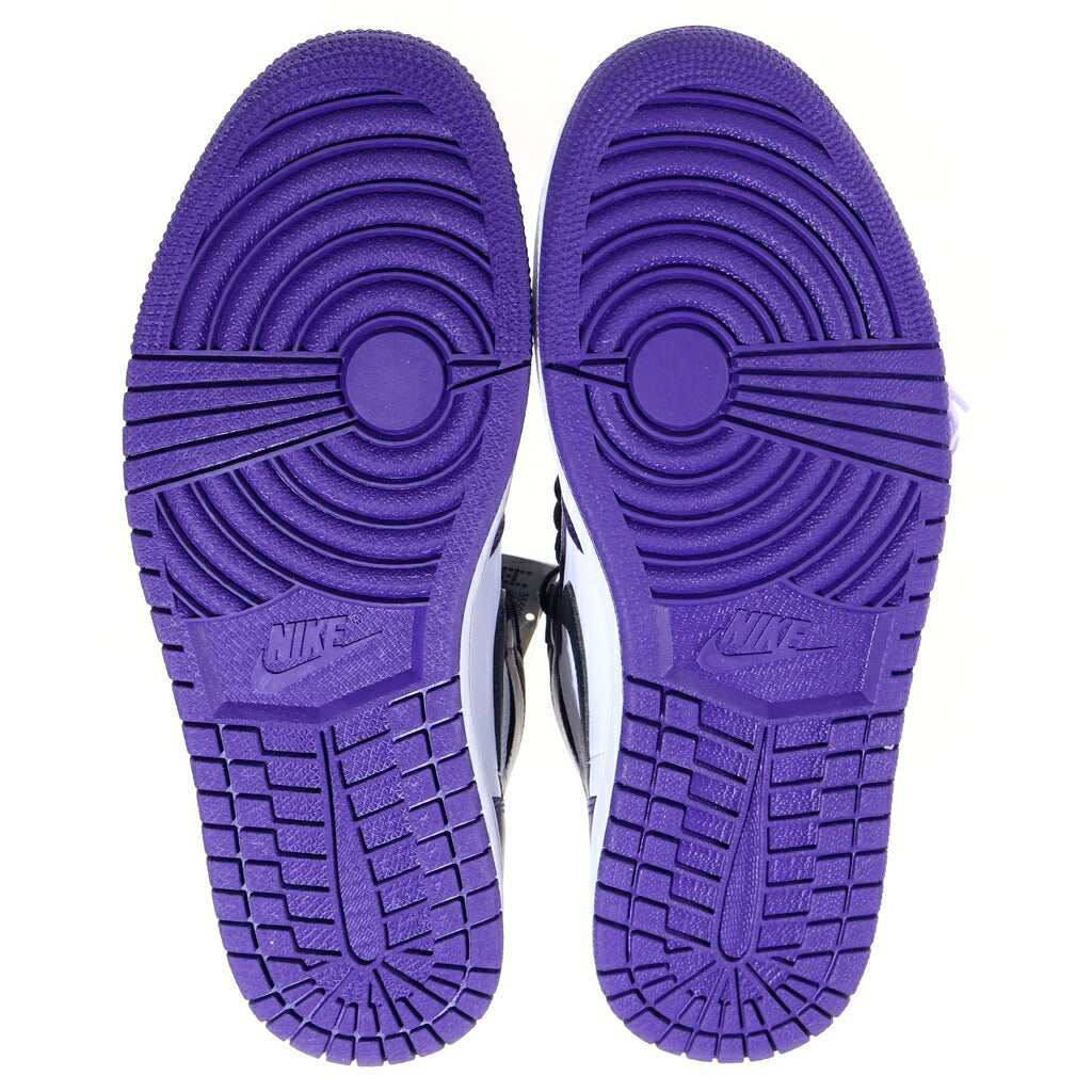 NIKE(ナイキ) AIR JORDAN 1 RETRO HIGH OG COURT PURPLE エアジョーダン レトロ コートパープル ハイカットスニーカー パープル/ホワイト US9/27cm 555088-500