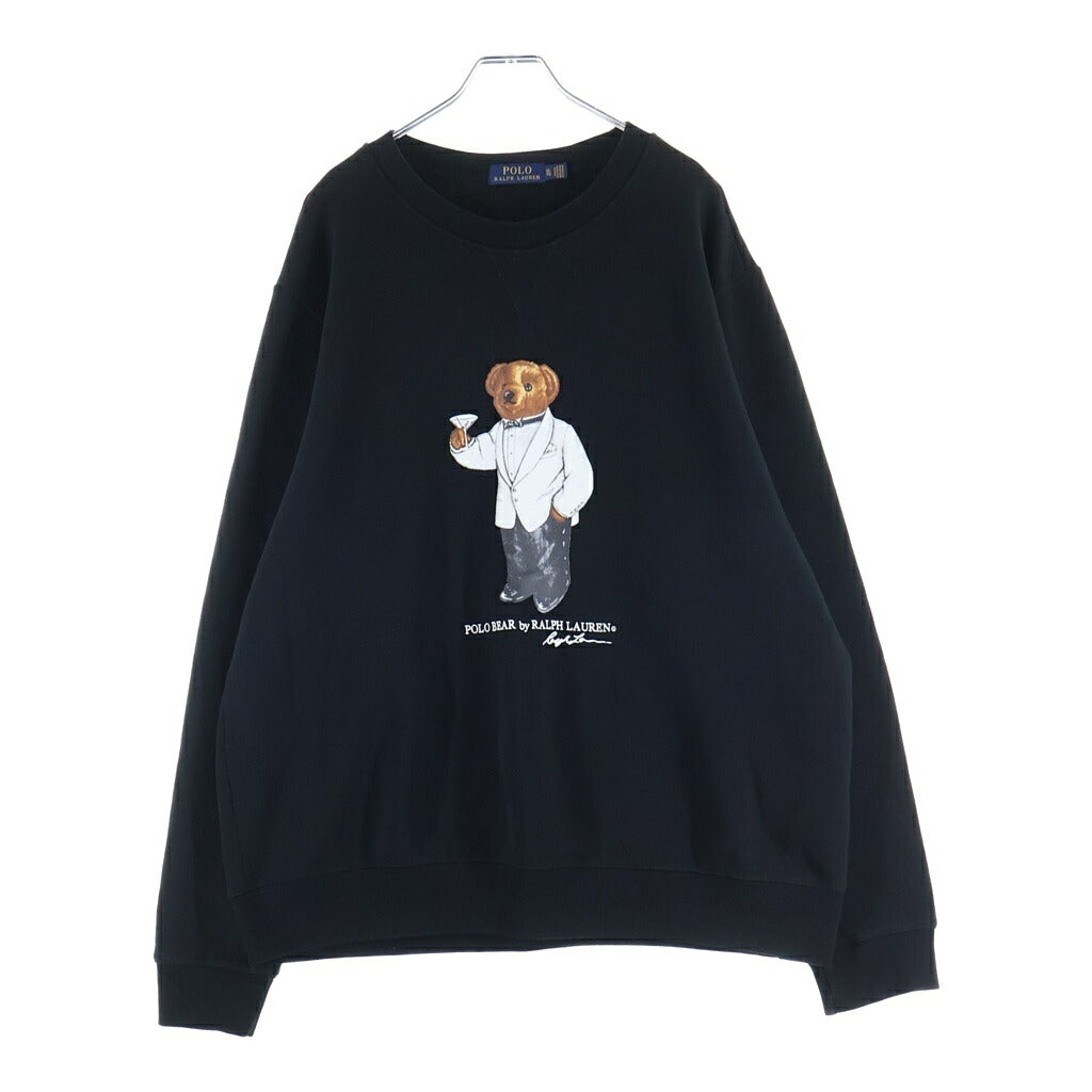 POLO RALPH LAUREN(ポロラルフローレン) POLO BEAR ポロベアープリント クルーネックスウェット トレーナー ブラック