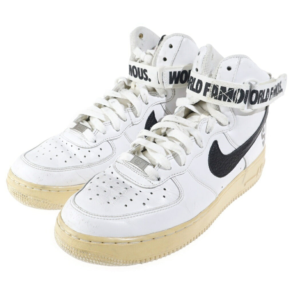 NIKE(ナイキ) 【観賞用2014年製】14AW ×SUPREME AIR FORCE 1 HIGH SUPREME SPECIAL シュプリーム エアフォース シュプリームスペシャル ハイカットスニーカー ホワイト US9/27cm 698696-100
