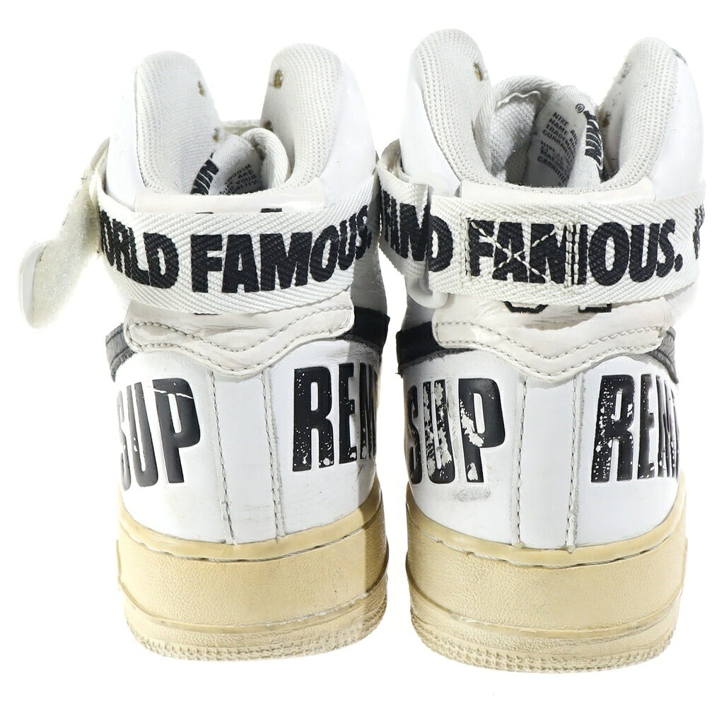 NIKE(ナイキ) 【観賞用2014年製】14AW ×SUPREME AIR FORCE 1 HIGH SUPREME SPECIAL シュプリーム エアフォース シュプリームスペシャル ハイカットスニーカー ホワイト US9/27cm 698696-100