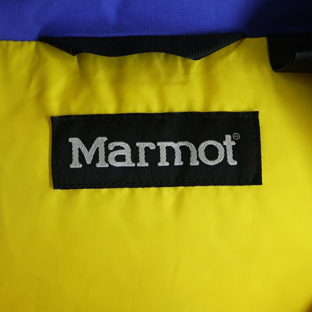 Marmot(マーモット) ×the Apartment MAMMOTH PARKA アパートメント マンモスパーカー フーデッドダウンジャケット ブルー/イエロー TOMOJL66GL