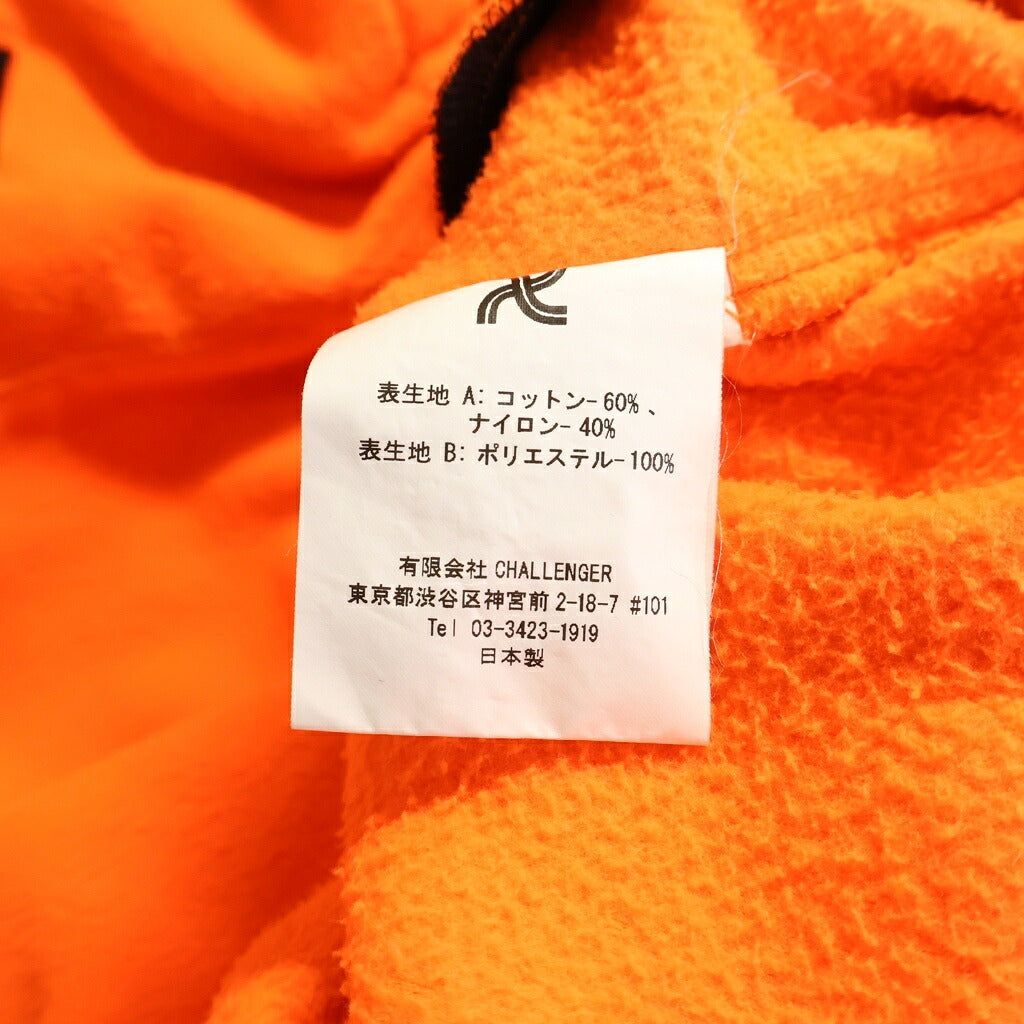 CHALLENGER(チャレンジャー) TECHNICAL FLEECE JACKET テクニカルフリースジャケット ジップアップフーデッドジャケット オレンジ/ブラック CLG-JK 020-016