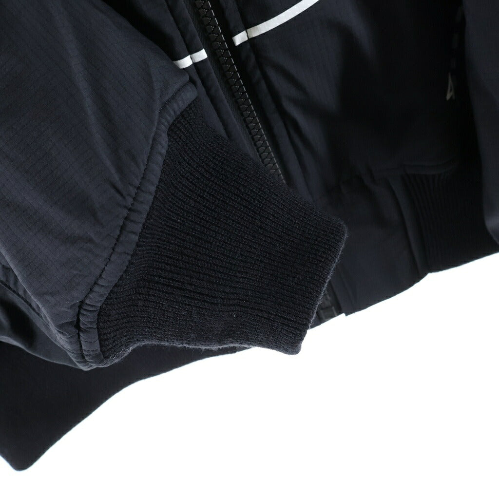 NEIGHBORHOOD(ネイバーフッド) 22AW ×EMOTIONALLY UNAVAILABLE EU MA-1 JK NY エモーショナリー・アンベイラブル アートデザインプリント 中綿ジップアップブルゾン ブラック 222TSEUN-JKM01S