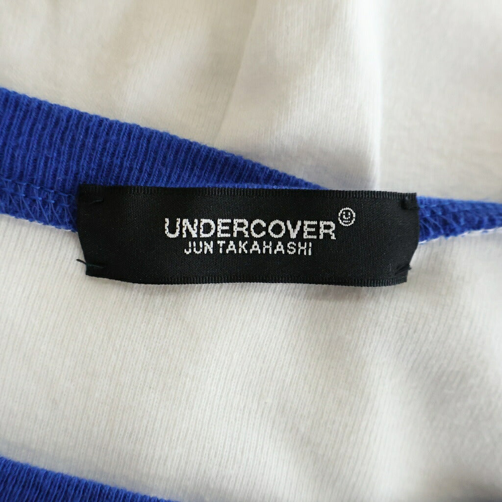 UNDERCOVER(アンダーカバー) 25SS 肩ヒモ付き ラグラン半袖Tシャツ カットソー レディース ホワイト/ブルー UC1E8805-2