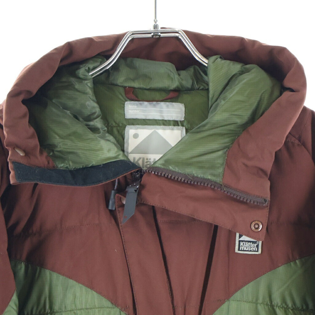 KLATTERMUSEN(クレッタルムーセン) ATLE 2.0 JACKET ナイロン バイカラー フーデッド ダウンジャケット ブラウン/グリーン